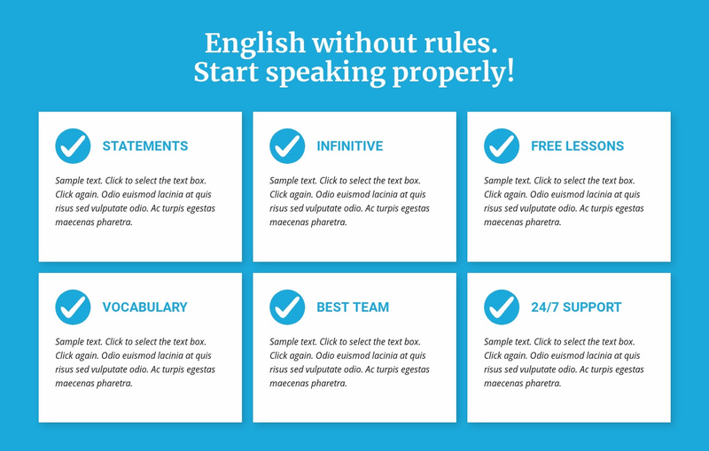 English classes without rules Elementor Template Alternative