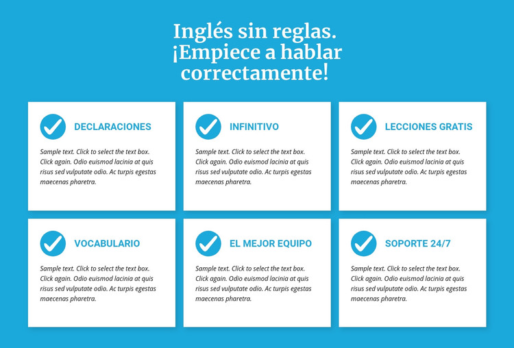 Clases de ingles sin reglas Plantilla HTML