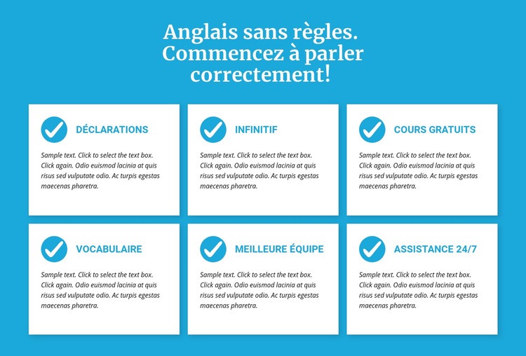 Cours d'anglais sans règles Conception de site Web