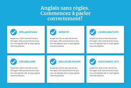 Cours D'Anglais Sans Règles : Modèle De Site Web Simple