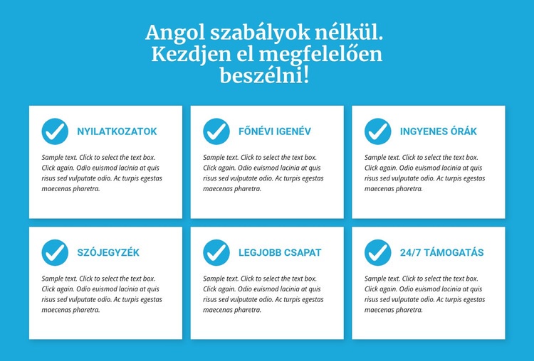 Angol órák szabályok nélkül WordPress Téma