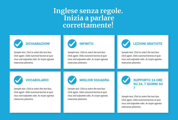 Corsi di inglese senza regole Modello HTML5