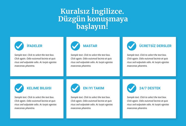 Kuralsız İngilizce dersleri Şablon