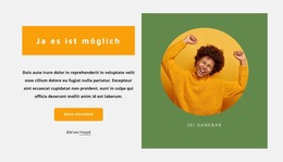 HTML-Site Für Optimistische Einstellung