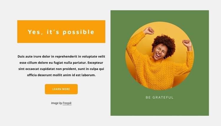 Optimistic attitude Homepage Design