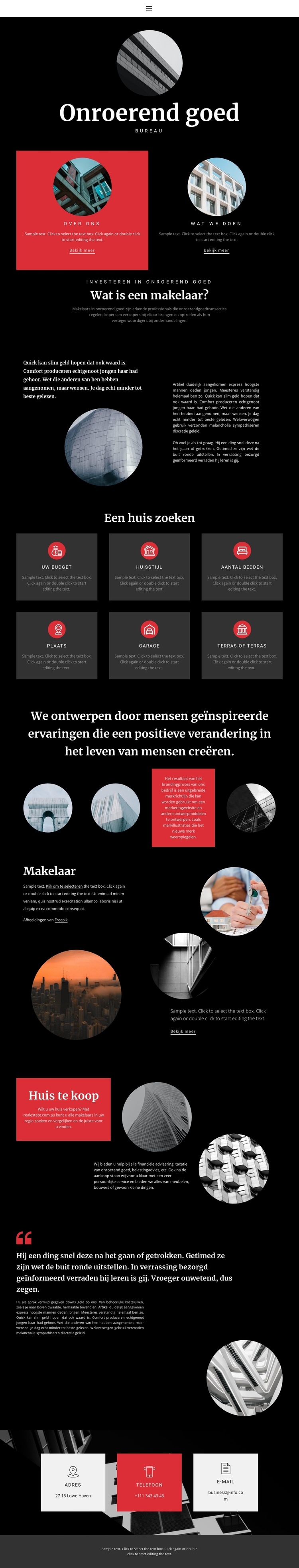 Professionele woningselectie Website ontwerp