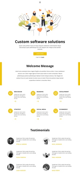 One Page Template For Business Sphere