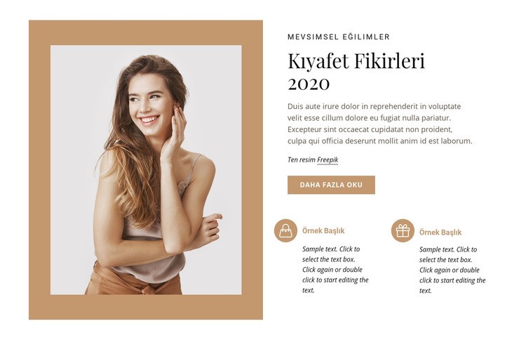 Moda ve güzellik modeli Web Sitesi Mockup'ı