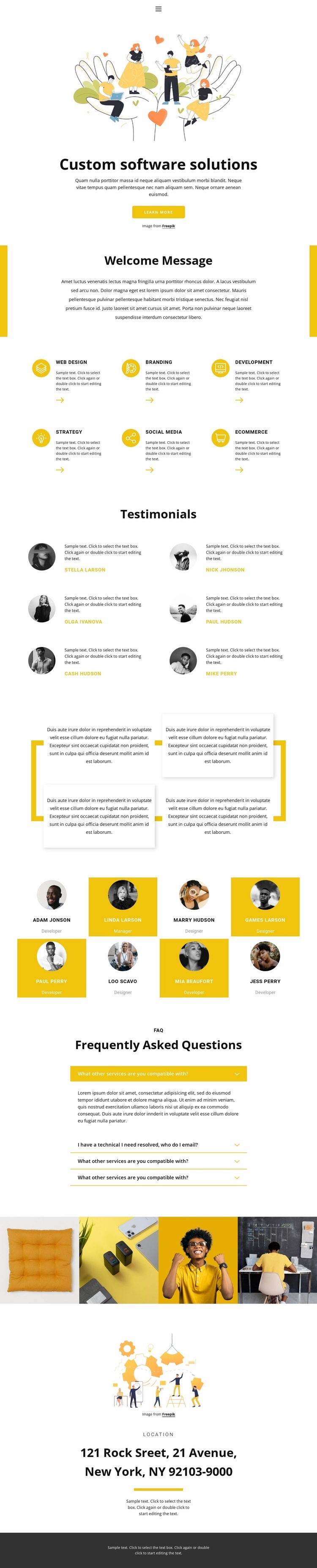 Business sphere Wix Template Alternative