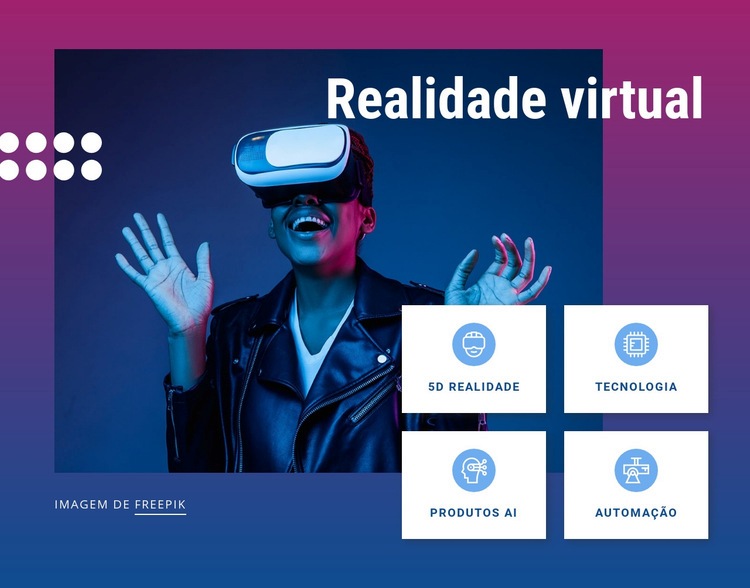 Tecnologias de negócios futuros Design do site