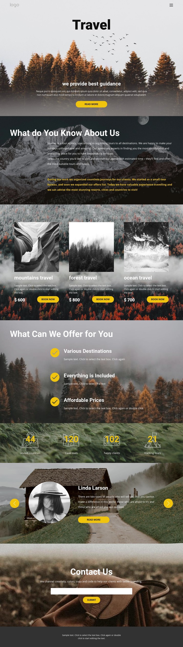 Wild solo travel Webflow Template Alternative