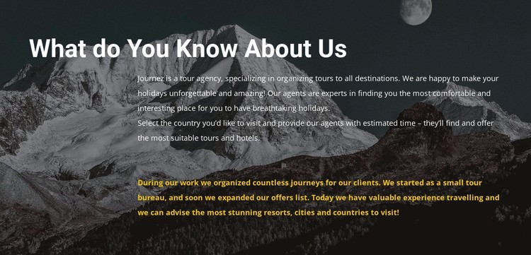 About our travel agency CSS Template