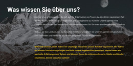 Über Unser Reisebüro Website-Design