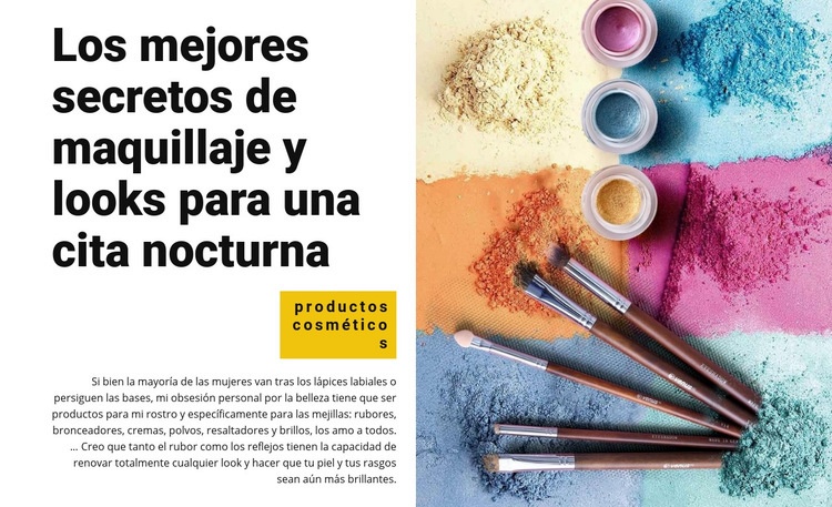 Los mejores secretos de maquillaje Plantillas de creación de sitios web