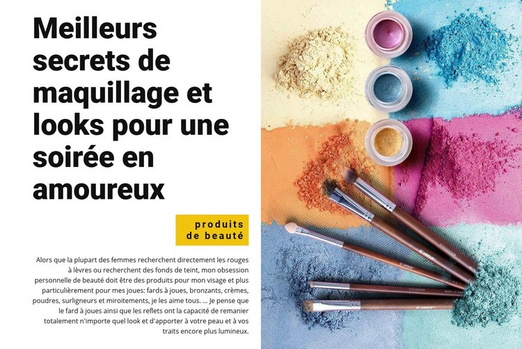 Meilleurs secrets de maquillage Conception de site Web