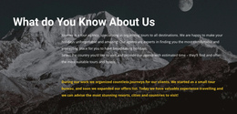 About Our Travel Agency One Page Template