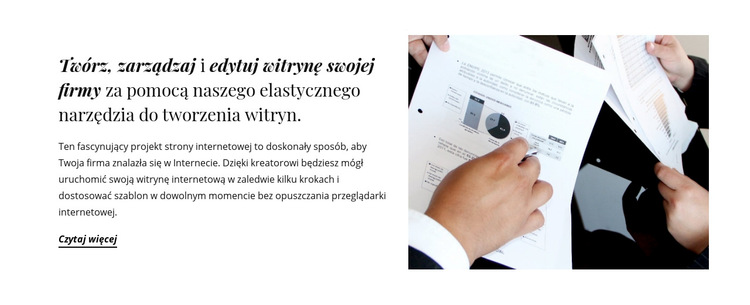 Zarządzaj swoją firmą Szablon witryny sieci Web