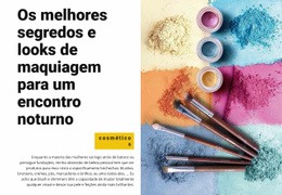 Design De Site Multifuncional Para Melhores Segredos De Maquiagem