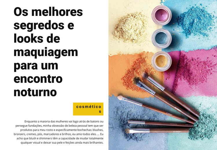 Melhores segredos de maquiagem Modelo HTML