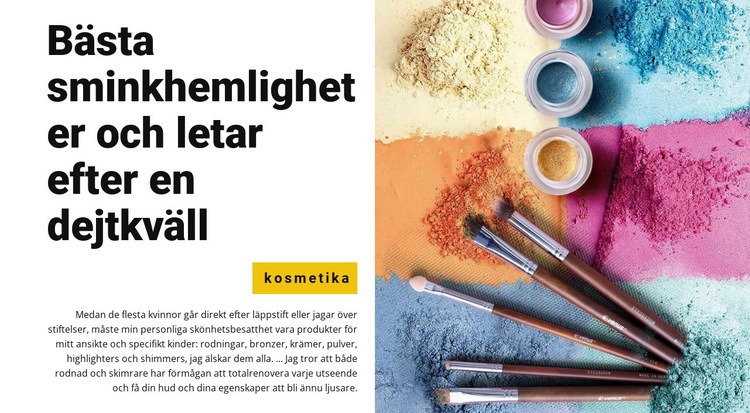 Bästa sminkhemligheter HTML-mall