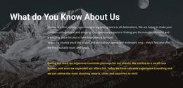 About Our Travel Agency - Website Templates