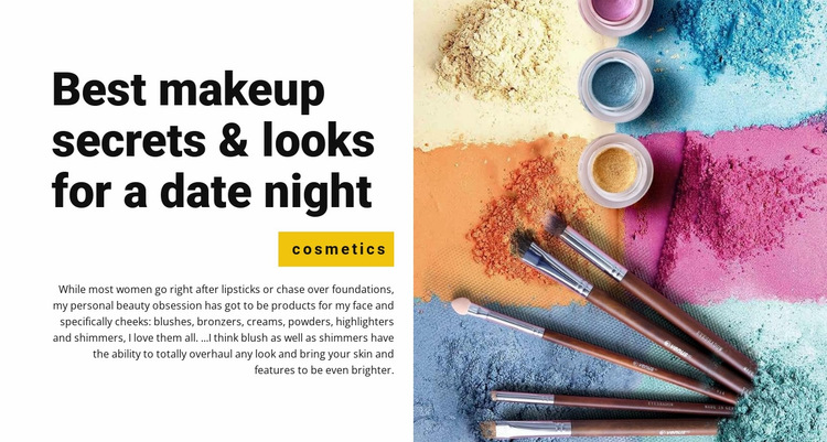 Best makeup secrets Website Builder Templates