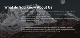About Our Travel Agency - Exclusive WordPress Theme