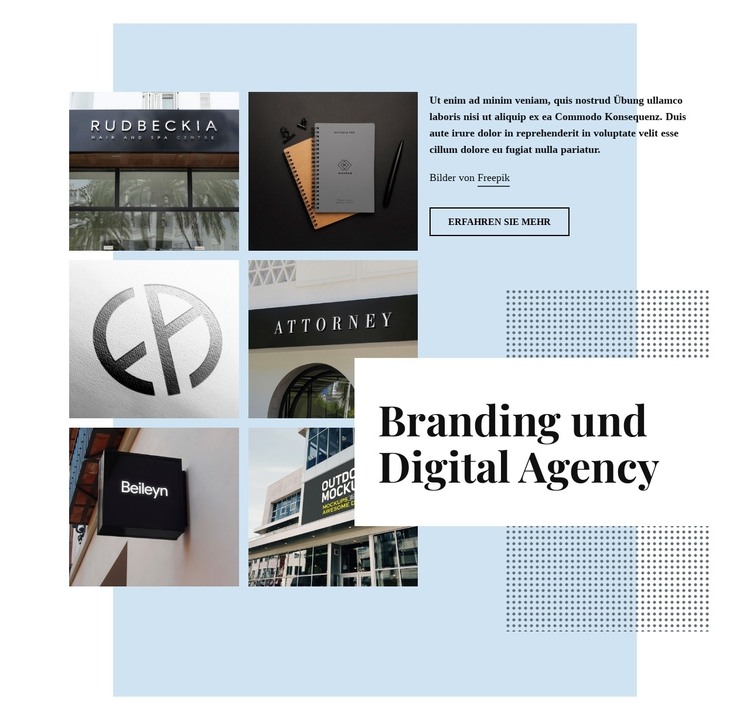 Branding und digitale Agentur HTML-Vorlage