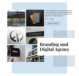 Benutzerdefinierte Schriftarten, Farben Und Grafiken Für Branding Und Digitale Agentur