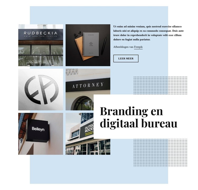 Branding en digitaal bureau CSS-sjabloon