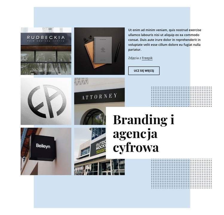 Agencja brandingowa i cyfrowa Kreator witryn internetowych HTML