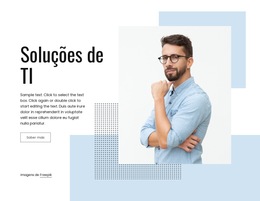 Layout Do Site Para Serviço De Negócios De TI