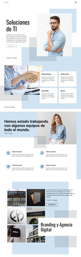 Agencia De Servicios De Software De TI - Impresionante Maqueta De Sitio Web