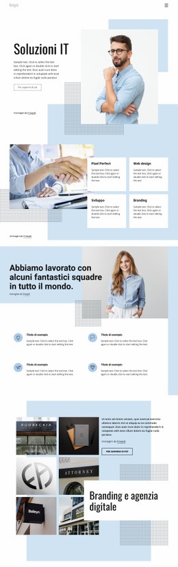 Agenzia Di Servizi Software IT - Fantastico Mockup Del Sito Web