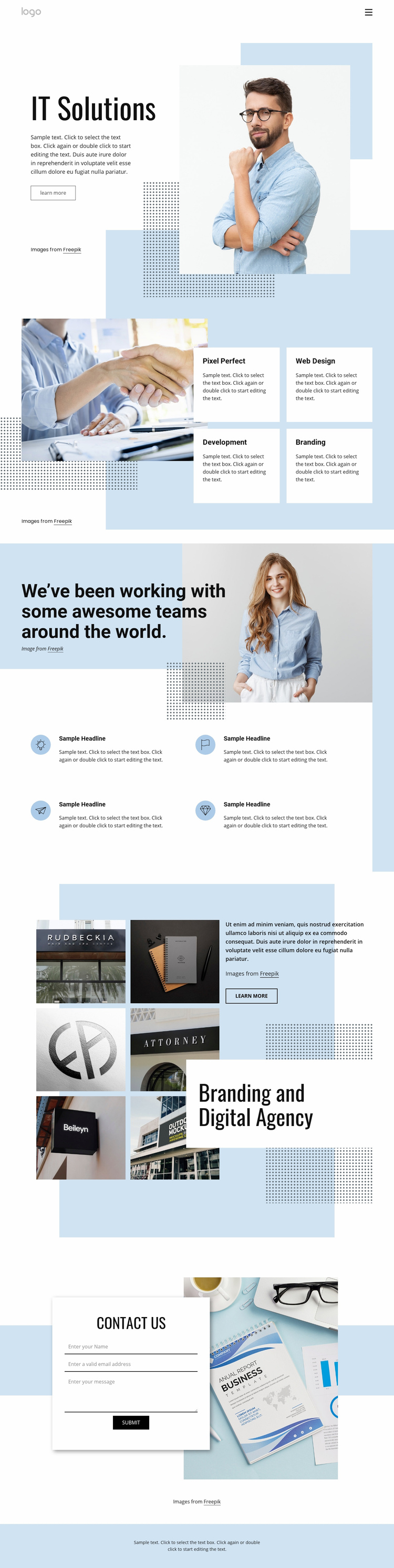 IT software service agency Squarespace Template Alternative