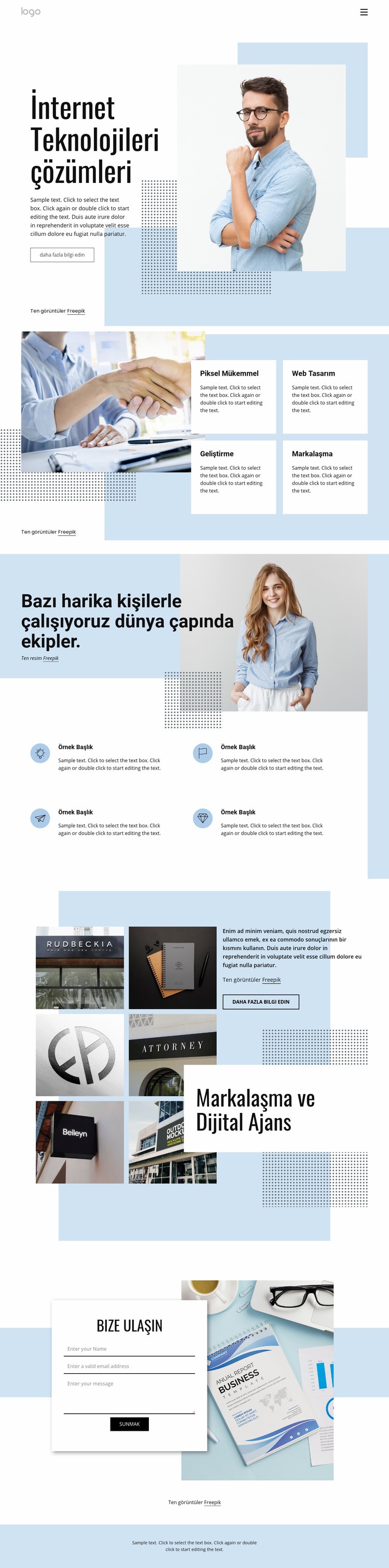 BT yazılım hizmetleri ajansı Web Sitesi Mockup'ı