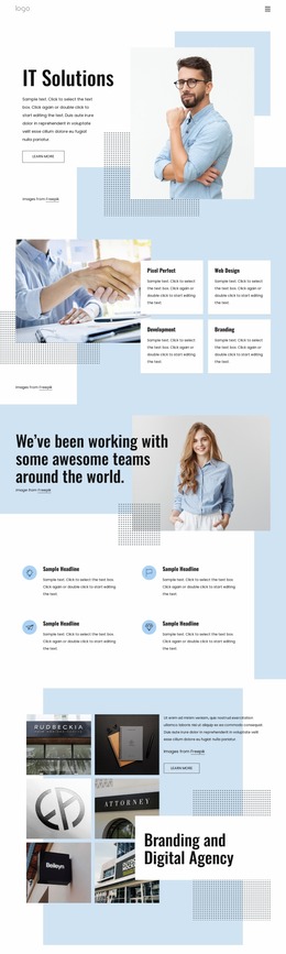 IT Software Service Agency - Awesome Website Mockup