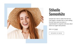Stilvolle Sonnenhüte – Vorlage Für Website-Builder