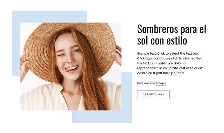Sombreros para el sol con estilo Plantilla HTML
