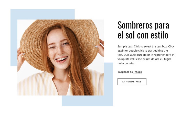 Sombreros para el sol con estilo Plantilla HTML5