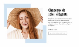 Conception De Site Prête À L'Emploi Pour Chapeaux De Soleil Élégants