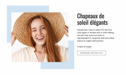 Chapeaux De Soleil Élégants - Un Magnifique Modèle Joomla