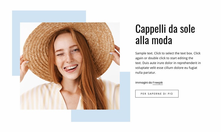 Cappelli da sole alla moda Costruttore di siti web HTML