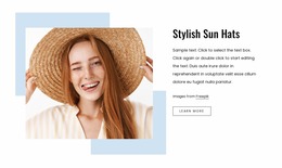 Stylish Sun Hats - Psd Website Mockup
