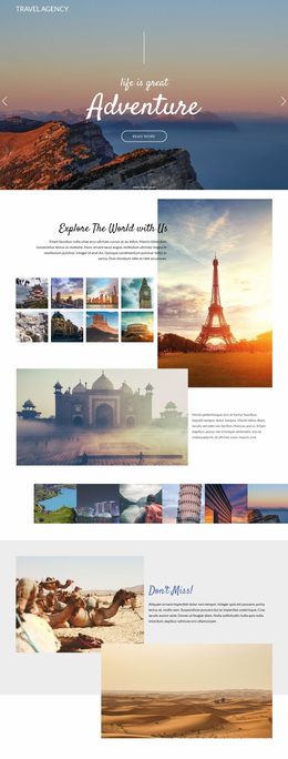 Adventure And Travel - Free Download Website Design