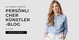 Zielseite Für Persönlicher Blog Des Künstlers