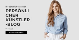 Persönlicher Blog Des Künstlers - Kostenlose Website-Vorlage