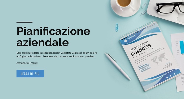 Soluzioni per piani aziendali Mockup del sito web