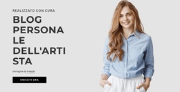Blog Personale Dell'Artista - Modello Di Sito Web Gratuito