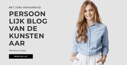 Bestemmingspagina Voor Persoonlijke Blog Van De Artiest